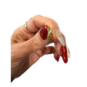 Pandora Crossover Pavé Hoop Earrings 14k gold plating*Sterling Silver*NEW